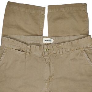 Taylor Stitch Foundation Pants Mens 32x32 Brown Chino Slim Organic Cotton